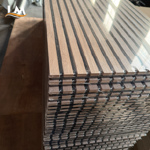 Eco-Safe 3M Polyester Fiber WPC Acoustic Slat Wall suppliers